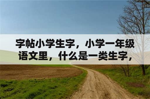 字帖小学生字，小学一年级语文里，什么是一类生字，什么是二类生字？