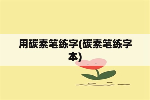 用碳素笔练字(碳素笔练字本)