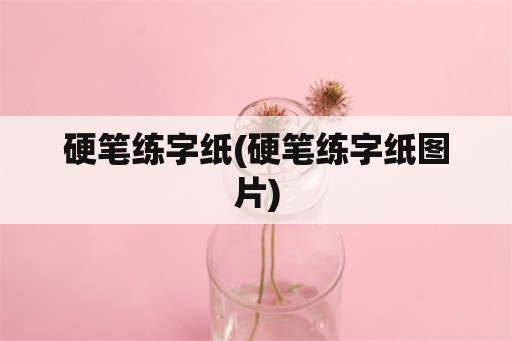 硬笔练字纸(硬笔练字纸图片)