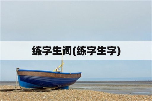 练字生词(练字生字)